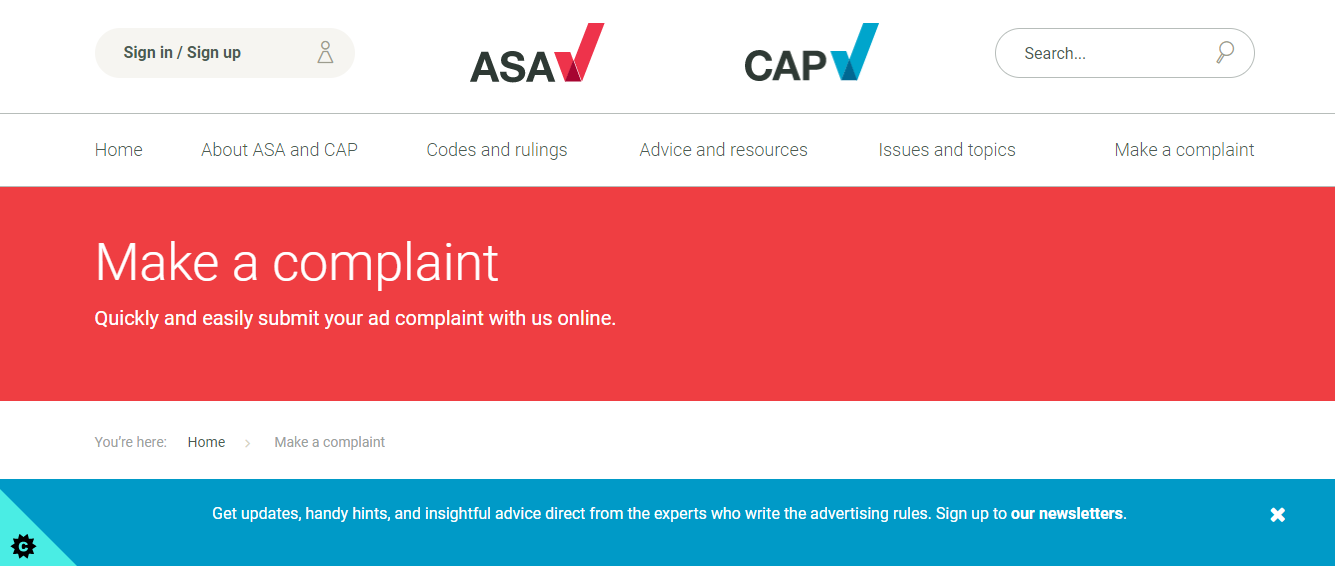 uk advertising codes