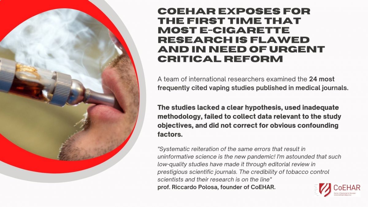 CoEHAR Study Most Peer Reviewed Vape Studies Are